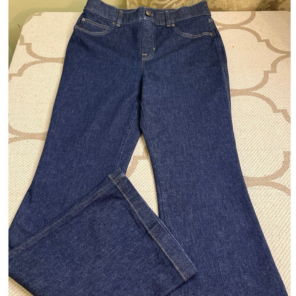SPANXshape Original EveryWear High-rise flare pull-on Raw Indigo Jeans, size M - Picture 11 of 12